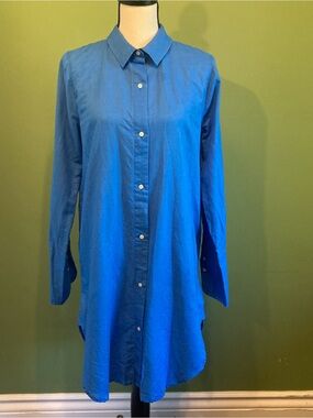 J. Crew Bright Blue Tunic Top